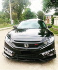 Car Front Bumper Splitter ABS Plastic - Small Spike Style - 3Pcs