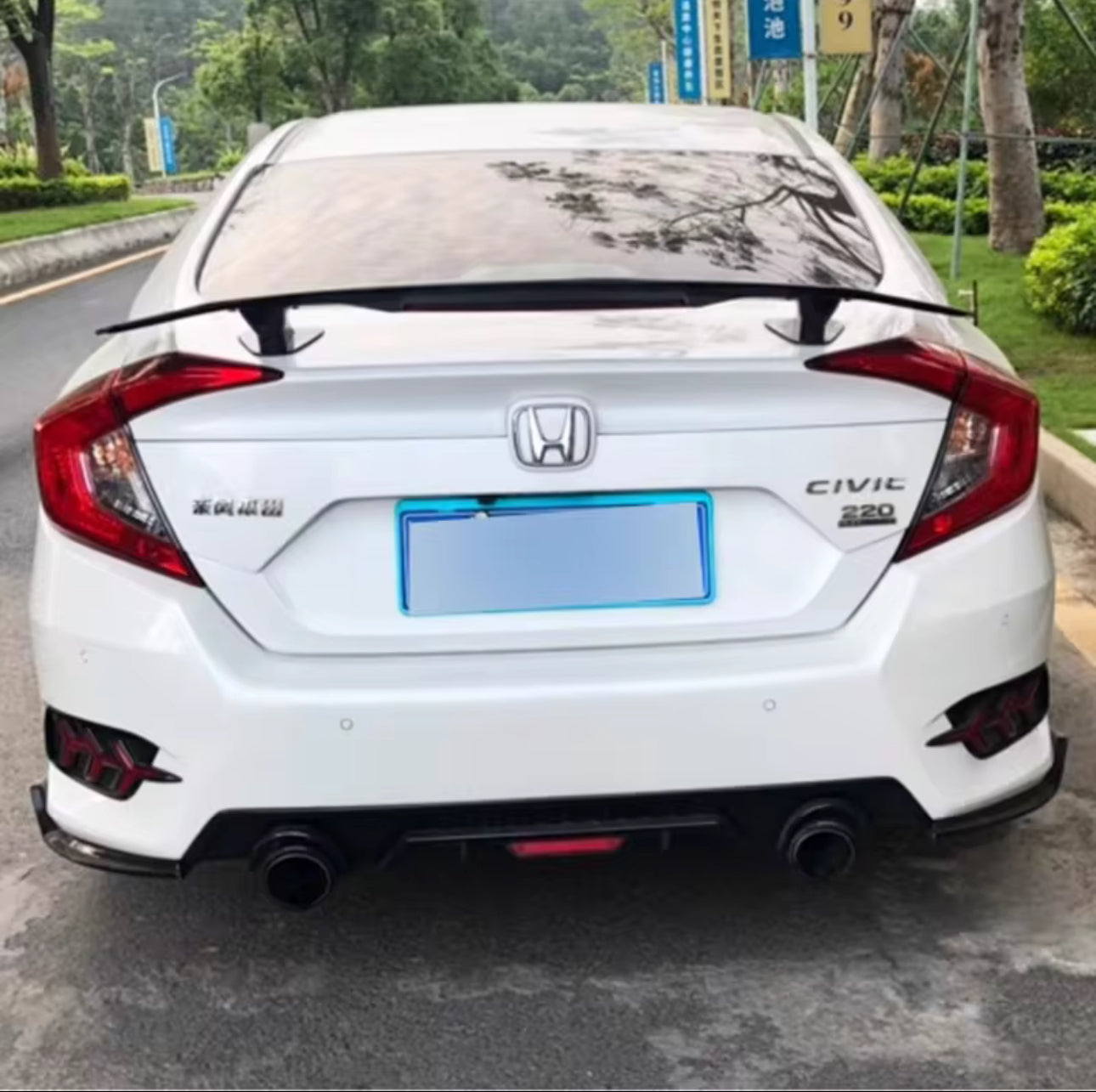 Honda Civic X Wing Style Spoiler Abs Plastic