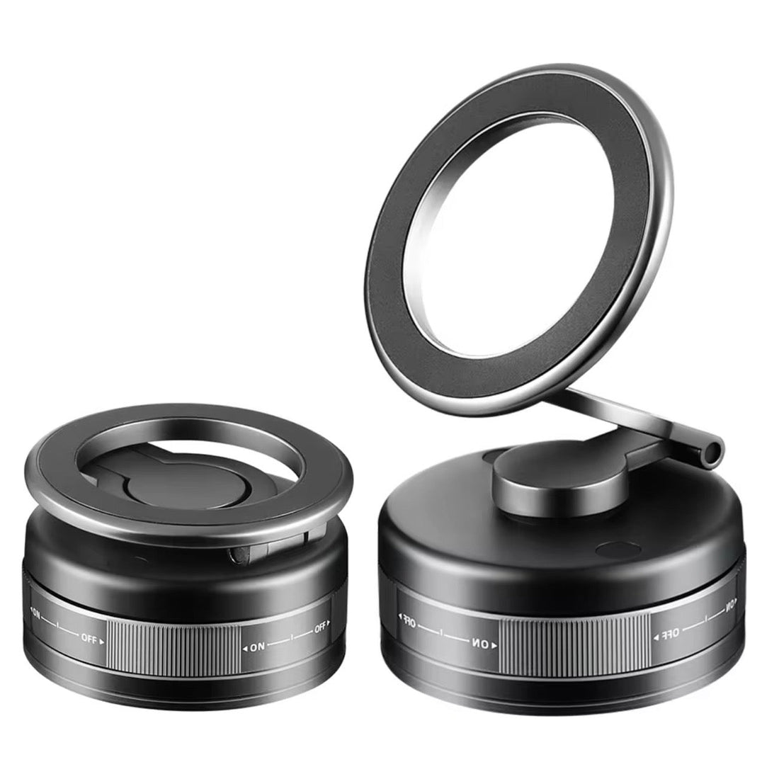 Magnetic Vacuum Car Phone Holder – 360° Rotatable Dashboard Mount