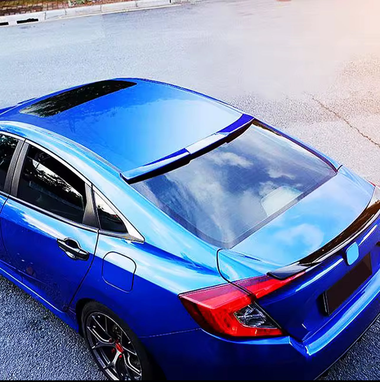 Honda Civic X Abs Plastic Roof Spoiler (non painted )