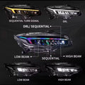 Honda Civic X Audi style RGB headlights.
