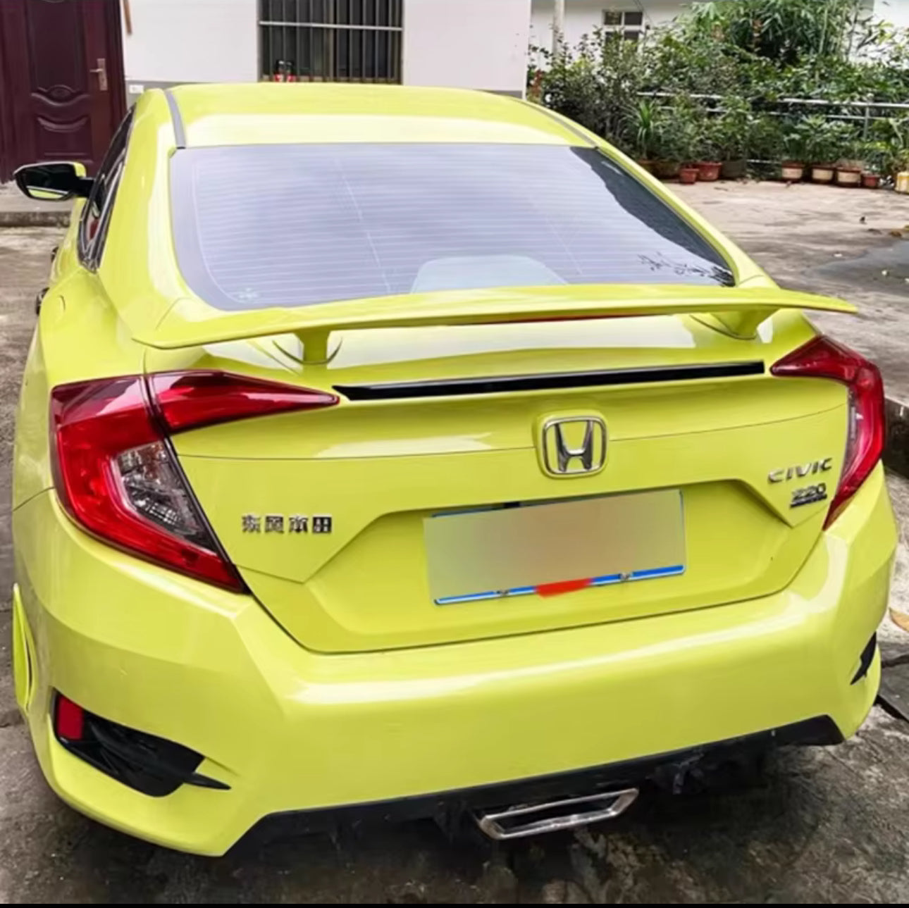 Honda Civic X Wing Style Spoiler Abs Plastic