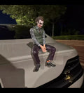 Joker Heath Ledger Action Figure Sitting Green Suit Handheld Joker Mask Car Doll Desktop Decoration