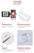 Car Interior Ambient Lights, Ambiance Light - 5 Point Light Source (Dashboard + 4 Doors)