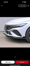Hyundai Elantra Hybrid 2025 Front Splitter.