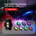 7 Colors Aircraft Strobe Lights, Mini Portable Flashers, Pack of 2