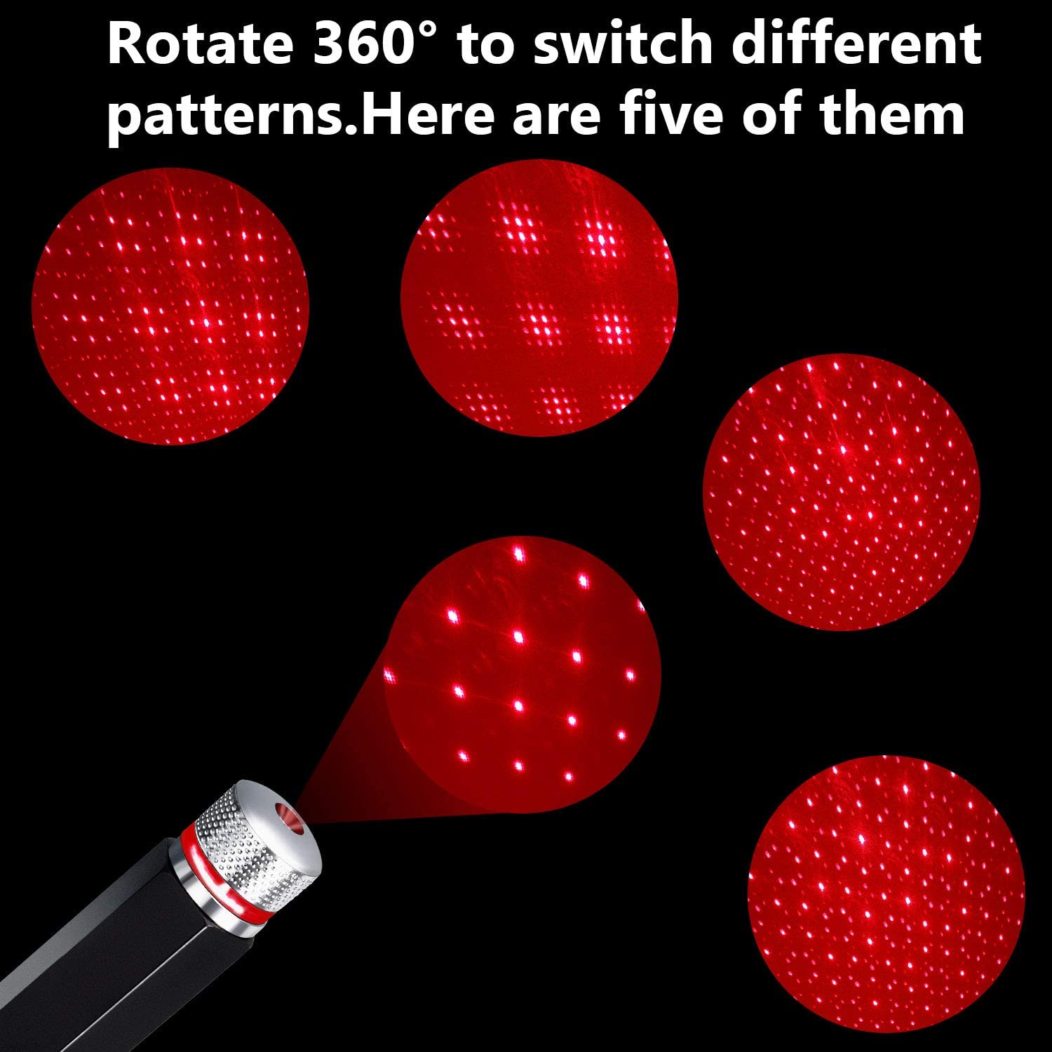 Car Roof Star Atmosphere Light, Romantic LED Star Night Light