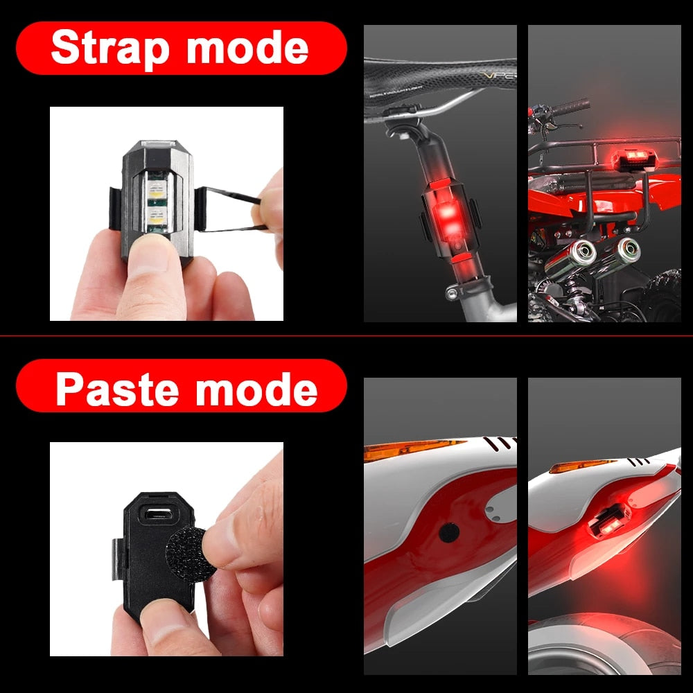 7 Colors Aircraft Strobe Lights, Mini Portable Flashers, Pack of 2