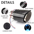 Universal Carbon Fiber Car Exhaust Muffler Tip With LED Light