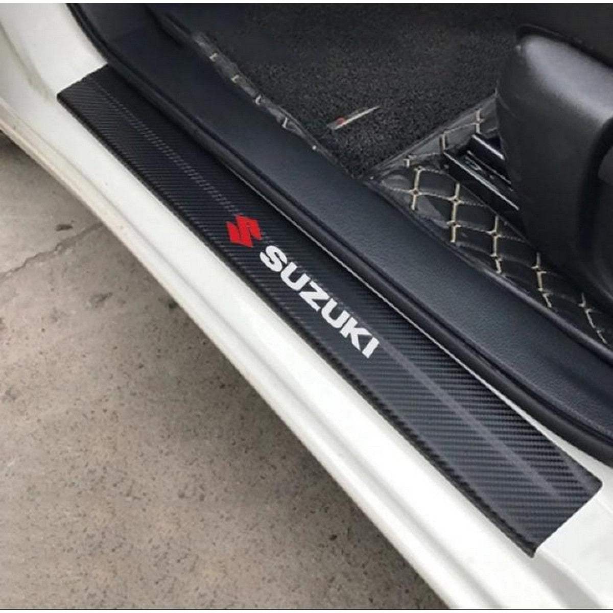 Carbon Fiber Car Door Threshold Anti-Scratch Sticker - 4Pcs
