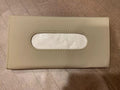 Premium Sun Visor PU Leather Car Tissue Box Holder