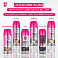 Flamingo 450ml Car Dashboard, Leather and Tyre Spray Polish