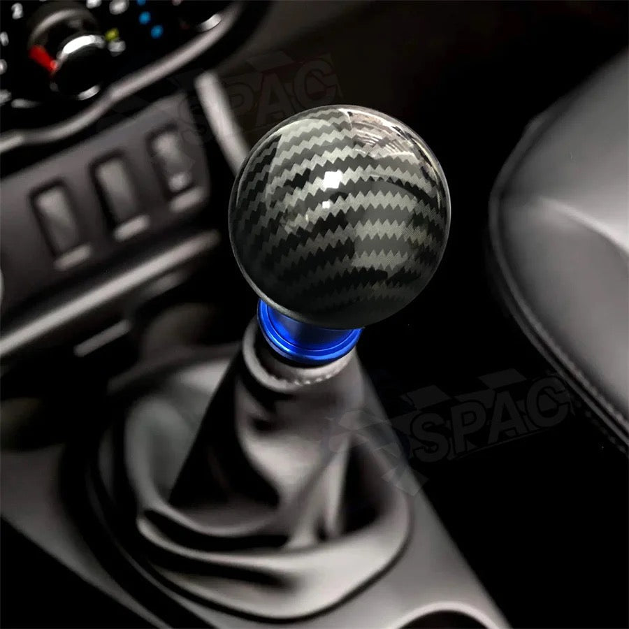 Universal Carbon Fiber Round Car Gear Shift Knob