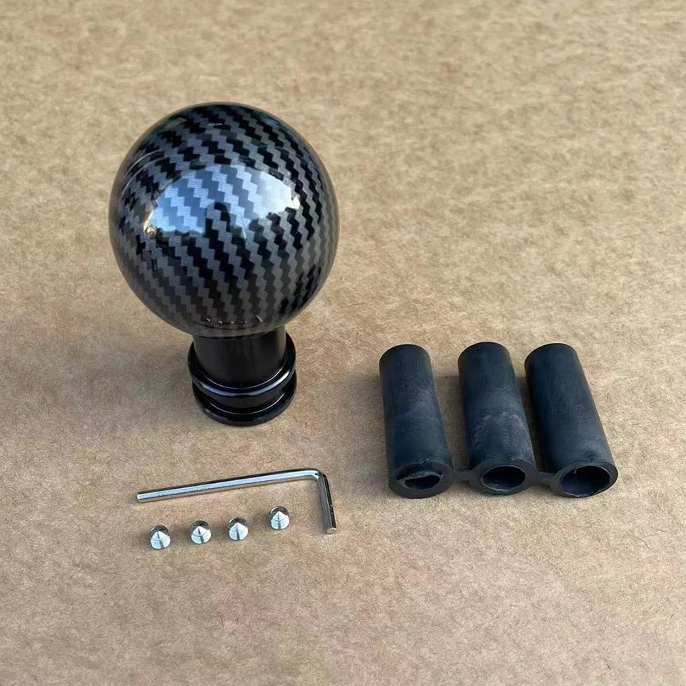 Universal Carbon Fiber Round Car Gear Shift Knob