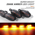 4 Pcs Universal Amber Color Grill Lights