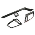 Honda Civic X Carbon Fiber Dashboard Center Side AC Air Vent Outlet Cover Trim - 3 Pcs