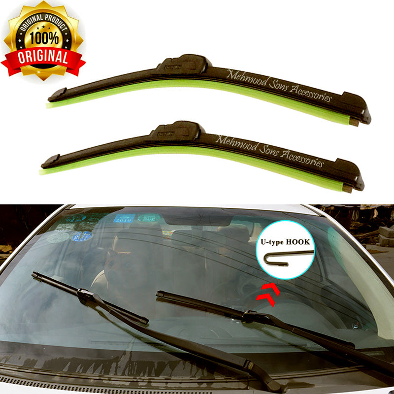 Silicone Wiper blades For All Cars - U type Hook Fitting Wiper - 1Pcs of choosen size